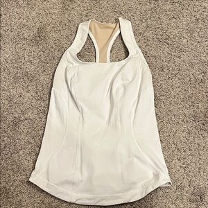 Lululemon Athletica White Racerback Tank Top